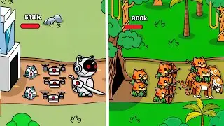 Cat Vs Dog Evolution game in MAX LEVEL ⭐ Merge games ( Cat Evolution, Infinity War ) PART - 06