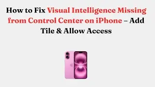 Как исправить отсутствие визуального интеллекта в Пункте управления на iPhone &mdash; добавьте плитку и...