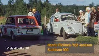 Jyväskylän Suurajot 1971. Kooste joistakin autokunnista pääosin Jäminkipohjan pikataipaleelta.
