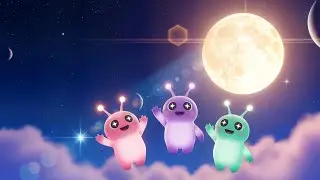 “Rumvæsnernes Dansefest 🌟 | Glad Godnatsang for Børn | 3D Animation”