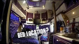Rear bed or front for van life?
