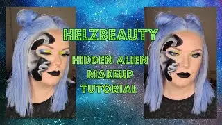 Hidden inside Alien Halloween Makeup tutorial
