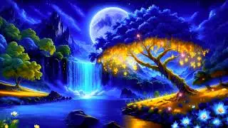 Ai Generated beautiful and Colorful Waterfall, Butterfly Clip no sound #beautiful #colors #relaxing