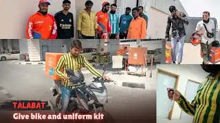 Talabat gives a bike key and uniform kit | starting a job as talabat bike rider