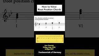 How to Voice Root Position Chords | The Only 4 Chords in Minor #composer #composition