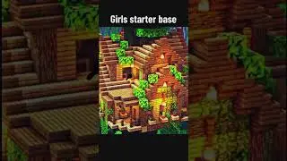Girls Starter BASE Vs Boys's #minecraft #starterbase