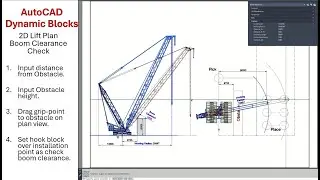AutoCAD Dynamic Blocks for Lift Plans - Boom Clearance Check.