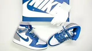 Air Jordan 1 High OG True Blue | Unboxing, details 4K