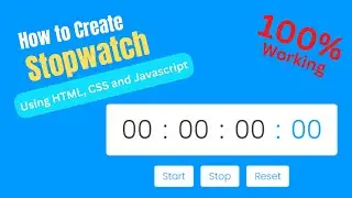 How to create Stopwatch Application in HTML CSS and JavaScript | Bluebace 
