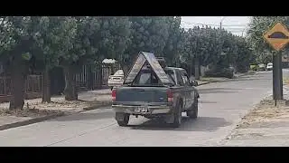 Haciendo un Anuncio de Circo Gigante C&oacute;ndor en Hualpen 