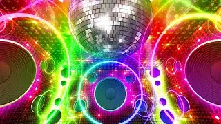 Rainbow Disco Lights with Music [4K &bull; 3 Hours] | Colorful EDM Party Visuals & Laser Light Show