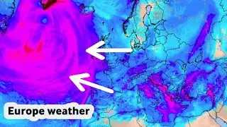 M&eacute;t&eacute;o Europe | 22 f&eacute;vrier 2025 &ndash; Mod&egrave;le CEPMMT de pr&eacute;cipitations (vent) en Europe