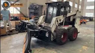 Watch This Snow Plow Change Shapes! A new skid steer loader attachment for skid steer loaders!