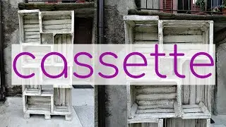 Costruire un mobile con cassette di recupero.