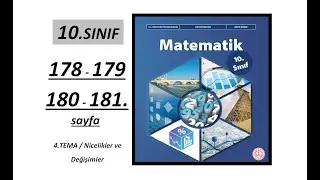 10. SINIF MATEMATİK  |  178 , 179 , 180 ve 181. SAYFA   | MEB YENİ MÜFREDAT