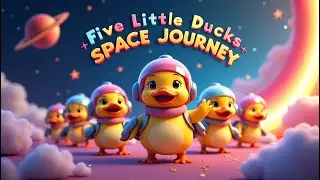 Five Little Ducks Space Journey, Cartoon Animation Rhymes & Songs for Children.
