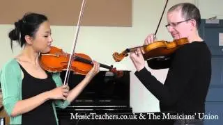 Violin Lesson: Keith Pascoe: 2 Technique for good articulation in Mozart Concerto K.214