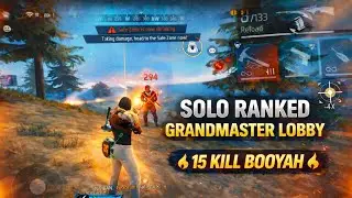 PURE SOLO DOMINATION 🔥 | GRANDMASTER LOBBY | 15 KILLS #freefire 
