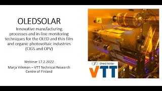 OLEDSOLAR - Advanced Manufacturing of Flexible Electronics - Webinar