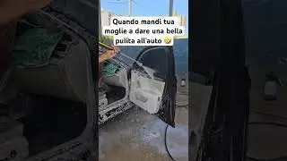 Quando mandi tua moglie a dare una bella pulita all’auto 🤣