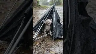Helpless Kitten Caught in the Rain 🌧️ Rescue & Forever Home Story #kittenrescue #kitty #rescue #cat