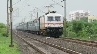 On Overcast Day : Milky White WAP7 with Legendary Tamilnadu Express : Indian Railways