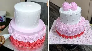 The Most Beautiful Cake Decorating Tutorials | Two Step Cake Pink Cake