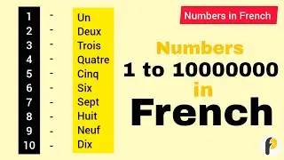French numbers 1 to 100|french numbers 1 to 1000| #learnfrenchnumbers|French numbers 1 to crore