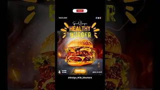 🍔  burger poster #shorts #canva #tutorial #ytshorts #design