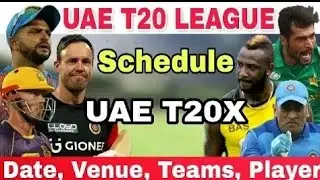 #UAE T20X, all updates regarding the tournament.  The ambassador, Host,  Dates and many more.