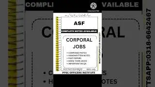 ASF corporal jobs exam preparation 2025| ASF corporal jobs past papers