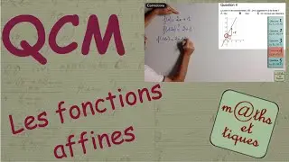 QCM : Les fonctions affines - Seconde