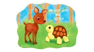 Mouse Deer and Turtle Animated GIF