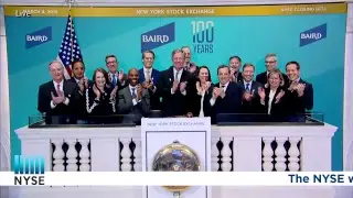 ROBERT W. BAIRD & CO. INCORPORATED RINGS THE NYSE CLOSING BELL
