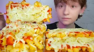 ASMR PIZZA FRIES SKEWERS MUKBANG | VNM ASMR 먹방
