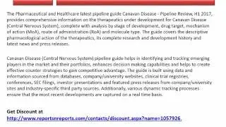 Canavan Disease Pipeline Drugs Analysis and Trends of Company Profiles in H1 2017