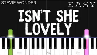 Stevie Wonder - Isn't She Lovely | EASY Piano Tutorial
