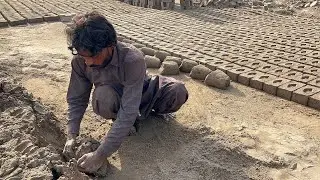 Traditional Brick Factory | Poor Labour Amazing Work | Handmade Bricks |ASMR #bricks #handmadebricks