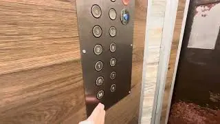 (Very slow but modernised) Old lift from 70s in Chaika, Varna, Bulgaria