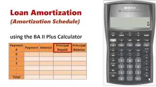 Amortization Schedule using BA II Plus