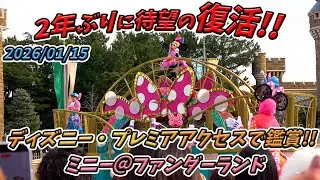 【高画質！】キャッスルフォアコートで鑑賞！ミニー＠ファンダーランド／東京ディズニーランド【Minnie @ Funderland from Tokyo Disneyland】