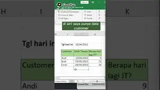 mengambil tanggal hari ini dan menghitung selisih tanggal pada microsoft excel