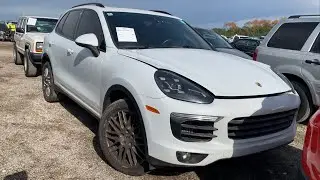 CHICAGO'S INSURANCE AUTO AUCTIONS WALK AROUND + PORSCHE CAYENNE TRUCK