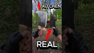 KITCHEN VS REAL Throwing Meat Cleaver