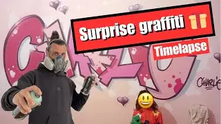 Graffiti chambre enfant 🎁 | Lettrage &ldquo;Charlie&rdquo; en cadeau d&rsquo;anniversaire (timelapse)