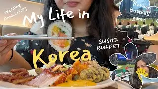 All You Can Eat SUSHI in Korea 🍣 + First Baseball Game in Busan! 🇰🇷 | VLOG