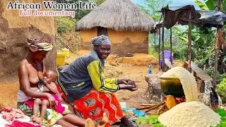 Typical African Village Life Of 4 Pregnant Wives of One Man #cooking Village Food For Dinner🍛