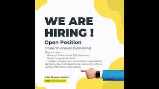 IntentLed Hiring Research Analysts #hiring #recruitment #research #researchjobs