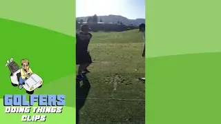 Strong Swing After a Trick | Golfers Doing Things Clips