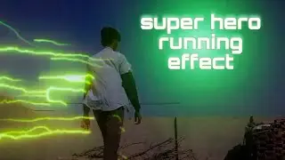 super hero running and flying effect editing